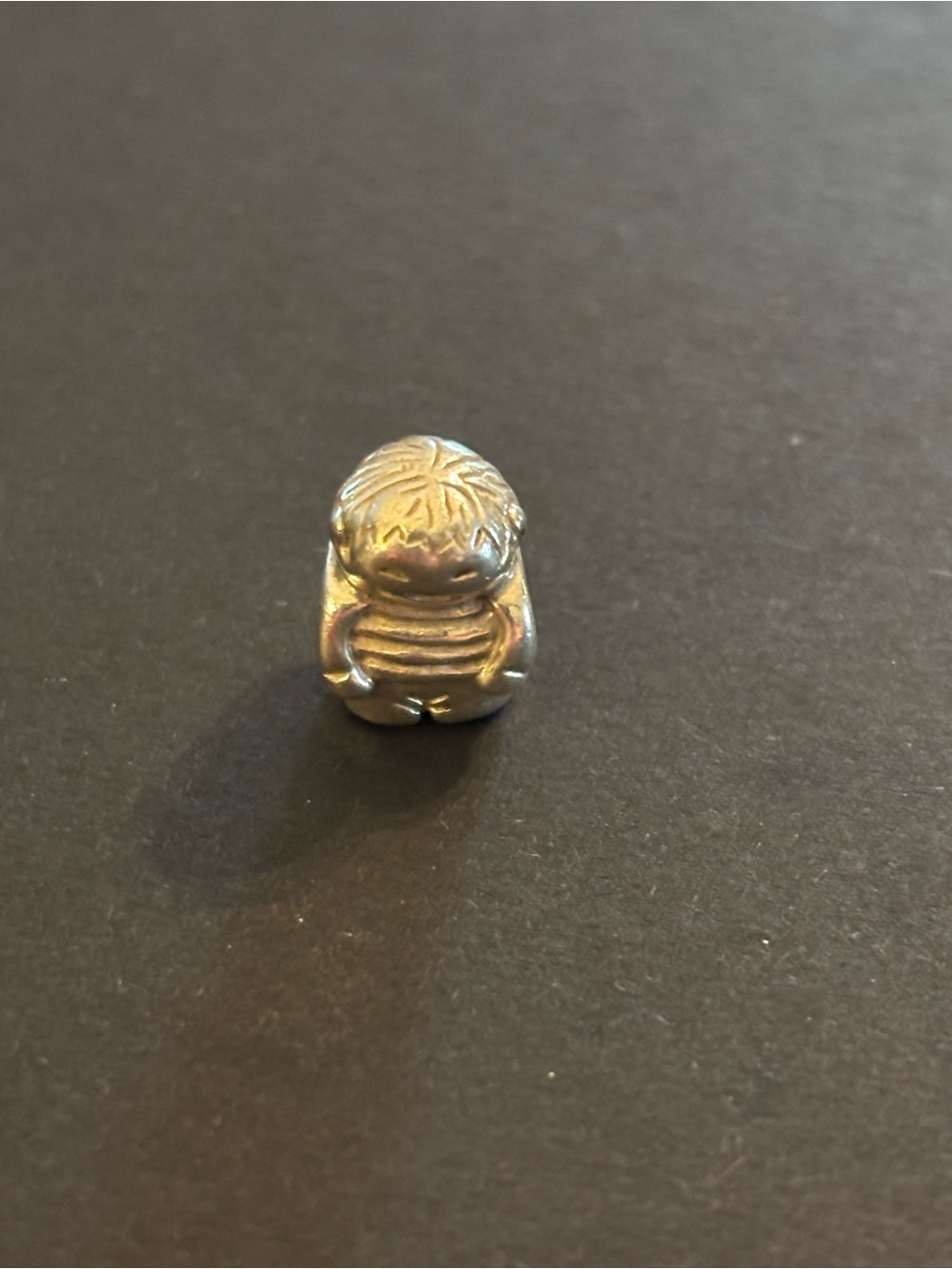 Small Silver Figurine Charm - Sitting Character